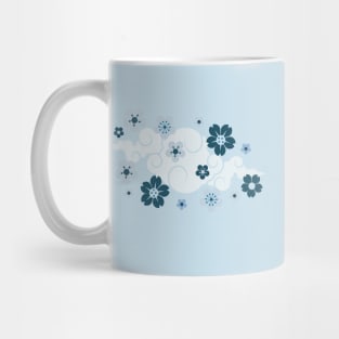 Flowers in Blue Mug